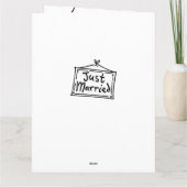 Custom Blue Traktor Country Stall Rustikale Hochze Karte (Rückseite)