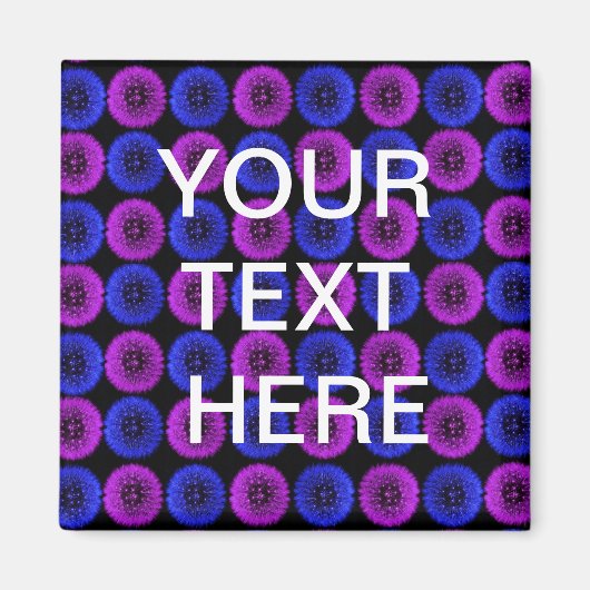 Custom Blue und Lila Dandela Magnet (Vorne)