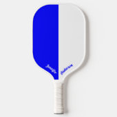 Custom Blue und White Pickleball Schläger (Vorderseite)