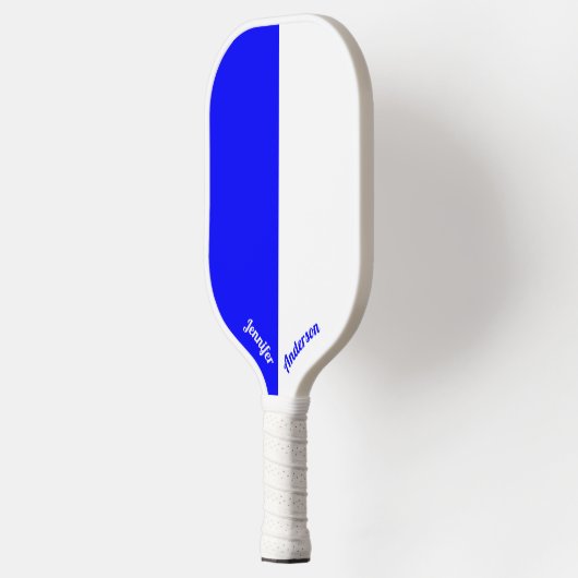 Custom Blue und White Pickleball Schläger (Links)