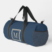 Custom Blue & Vanilla Framed Monogram Duffle Bag (Rechte Ecke)
