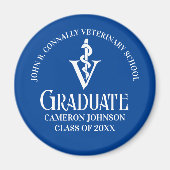 Custom Blue Veterinary School Abschluss Magnet (Vorne)
