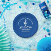 Custom Blue Veterinary School Graduation Party Pappteller (Party)