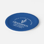 Custom Blue Veterinary School Graduation Party Pappteller (Schrägansicht)