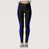 Custom Blue Volleyball Compression Pants Leggings (Vorderseite)
