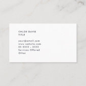 Custom Blue Wave Watercolor Business Card Visitenkarte (Rückseite)