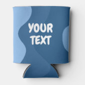 CUSTOM Blue Waves Curves Niedlich farbenfroh gestr Dosenkühler (Vorderseite)