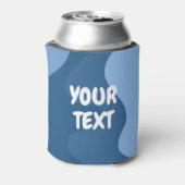 CUSTOM Blue Waves Curves Niedlich farbenfroh gestr Dosenkühler (Kanne Rückseite)