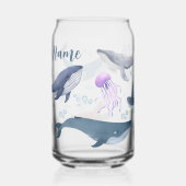 Custom Blue Whale and Turtle Ocean Bubble Scene Dosenglas (Rechts)