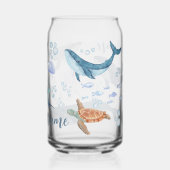 Custom Blue Whale and Turtle Ocean Bubble Scene Dosenglas (Links)