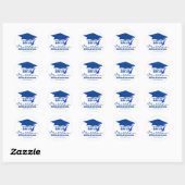 Custom Blue & White Abschluss Stickers for Boy (Blatt)