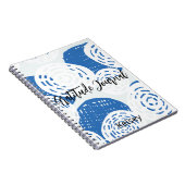 Custom Blue & White circle loops Dankbarkeit Journ Notizblock (Rechte Seite)