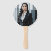 Custom Blue White Law School Graduation Party Fächer (Rückseite)