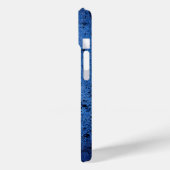 Custom Blue White Monogram Case-Mate iPhone Hülle (Rückseite / Links)