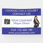 Custom Blue & White Real Estate Agency Banner (Horizontal)