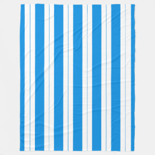 Custom Blue White Striping Elegante Moderne Groß Fleecedecke