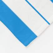 Custom Blue White Striping Elegante Moderne Groß Fleecedecke (Ecke)