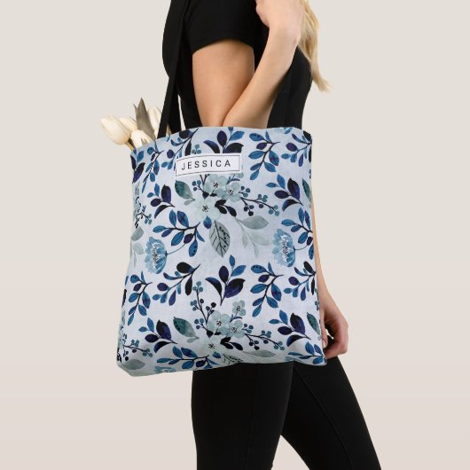 Custom Blue Wildblume Tasche (Von Nahem)
