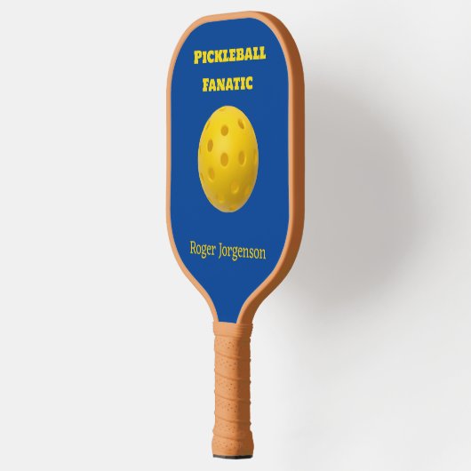 Custom Blue Yellow Pickleball Fanatic Pickleball Schläger (Links)