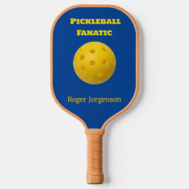 Custom Blue Yellow Pickleball Fanatic Pickleball Schläger