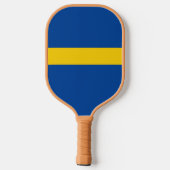 Custom Blue Yellow Pickleball Fanatic Schläger (Rückseite)