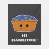 Custom Blueberries Illustration Novelty Fleecedecke (Vorderseite)