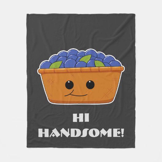 Custom Blueberries Illustration Novelty Fleecedecke (Vorderseite)