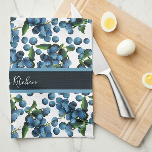 Custom Blueberry Geschirrtuch (Viertel Falte)