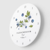 Custom Blueberry Große Wanduhr (Winkel)