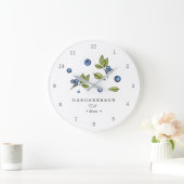 Custom Blueberry Große Wanduhr (Zuhause)