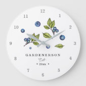 Custom Blueberry Große Wanduhr (Vorderseite)