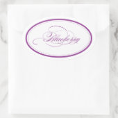 Custom_Blueberry Oval Ovaler Aufkleber (Tasche)