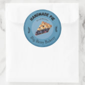 Custom Blueberry Pie Labels | Personalisierte Bäck Runder Aufkleber (Tasche)