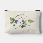 Custom Blueberry Wedding Date Zubehörtasche (Vorderseite)
