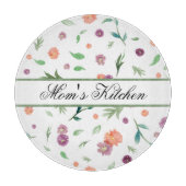 Custom Blume Kitchen Board - Geschenk für die Mama Schneidebrett (Vorderseite)