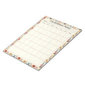 Custom Blush Floral Monthly Calendar Notepad Notizblock (angewinkelt)
