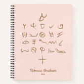 Custom Blush Otiot Paleo Hebrew Aleph Bet Notizblock (Vorderseite)