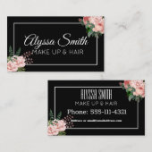 Custom Blush Pink Floral Bouquet Visitenkarte (Vorne/Hinten)