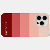 Custom Blush Pink Maroon Red Peach Orange Streifen Case-Mate iPhone Hülle (Rückseite (Horizontal))