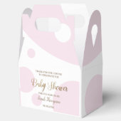 Custom Blush rosa und weiße Mädchen Dusche Geschenkschachtel (Geöffnet)