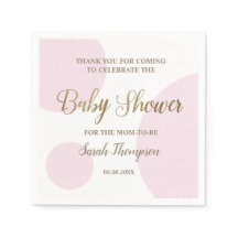 Custom Blush rosa und weiße Mädchen Dusche