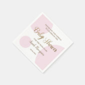 Custom Blush rosa und weiße Mädchen Dusche Serviette (Ecke)