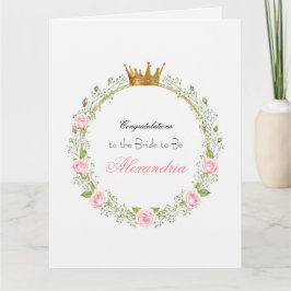 Custom Blushing Romance: Rose & Baby's Breathe Karte