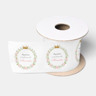 Custom Blushing Romance: Rose & Baby's Breathe Satinband