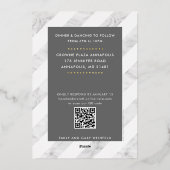 CUSTOM B'nai Mitzvah Nachahmung des goldenen Skrip Folieneinladung (Rückseite)