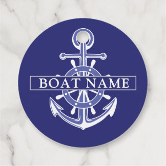 Custom boat captain name navy nautical sailor  geschenkanhänger