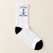 Custom boat captain socks with nautical anchor socken (Links - Innen)