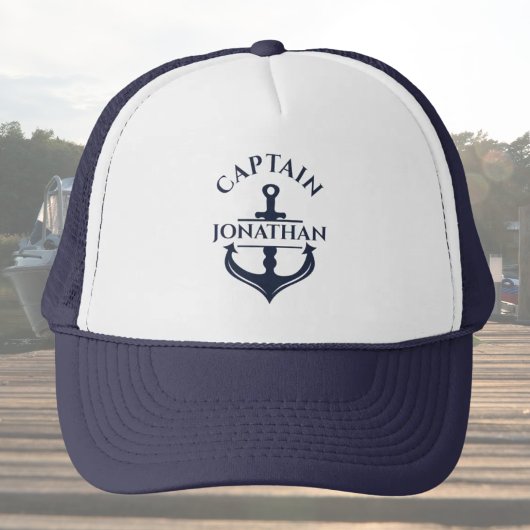 Custom Boat Captain Truckerkappe