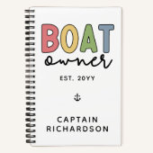 Custom Boat Eigner gründete New Boat Eigner Gesche Notizblock (Vorderseite)