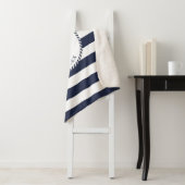 Custom Boat Name Nautical White Navy Blue Anchor Sherpadecke (Beispiel)